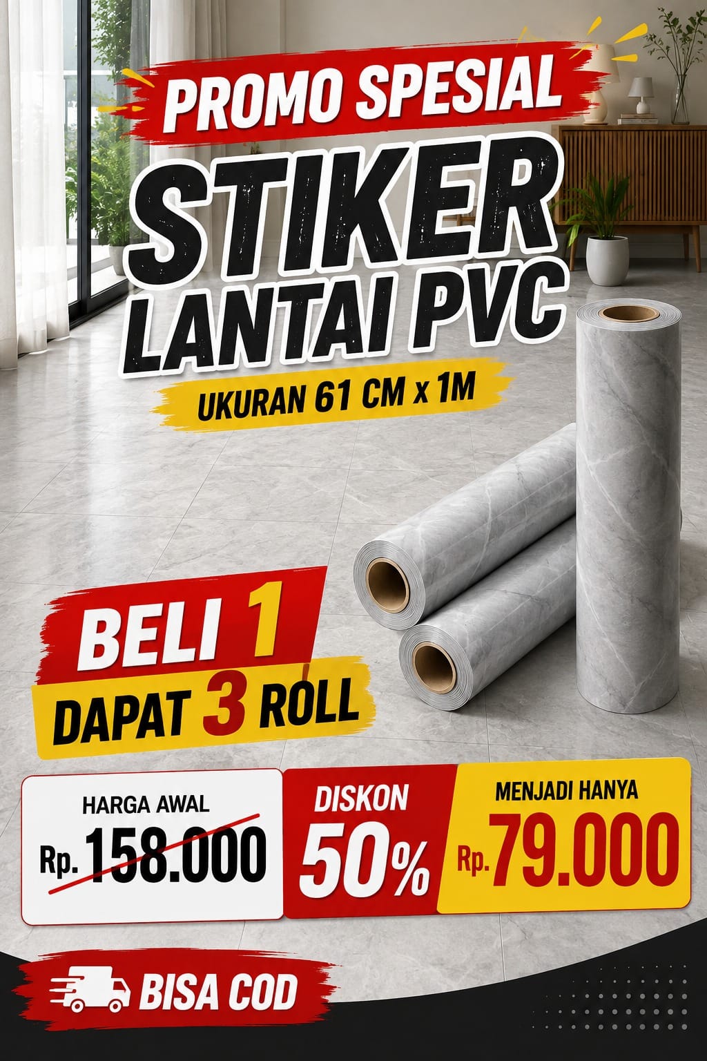 Stiker Lantai Estetik Beli 1 Dapat 3 roll Bisa COD Dan Potongan Ongkir | YT-zenphe logo