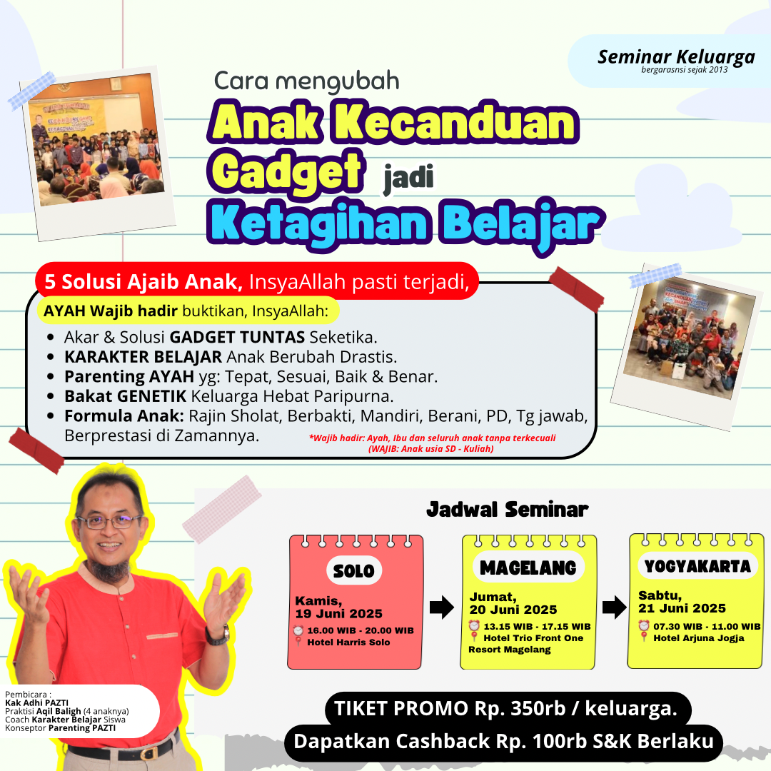 Seminar Parenting Cara Mengubah "Kecanduan GADGET Jadi Ketagihan Belajar" MAGELANG - R logo