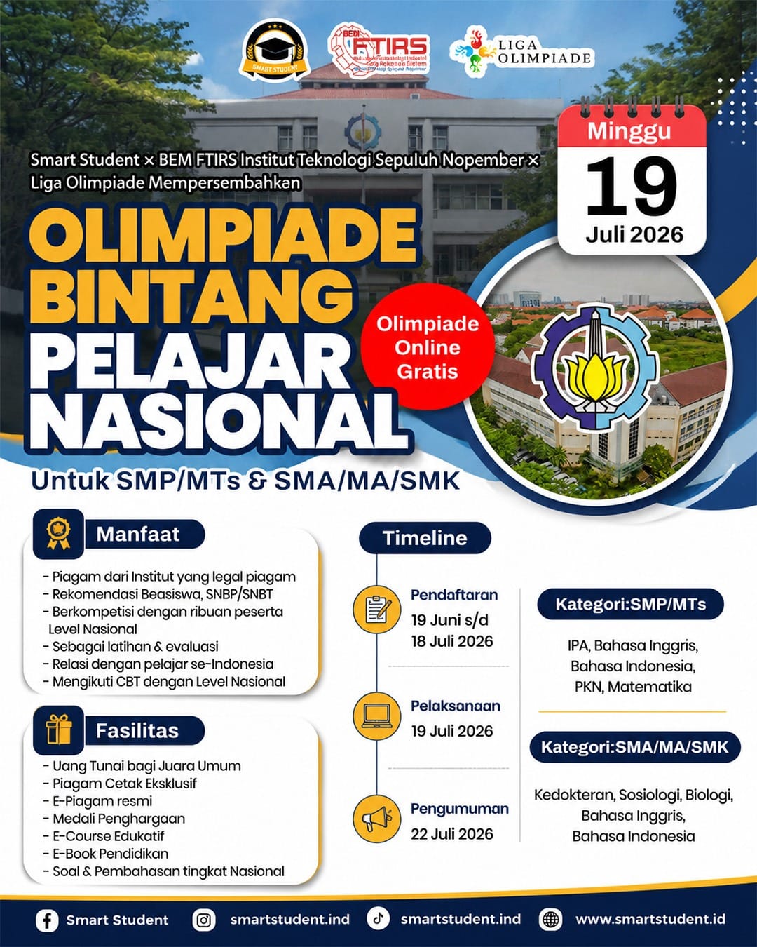 OLIMPIADE BINTANG PELAJAR NASIONAL 2026 logo