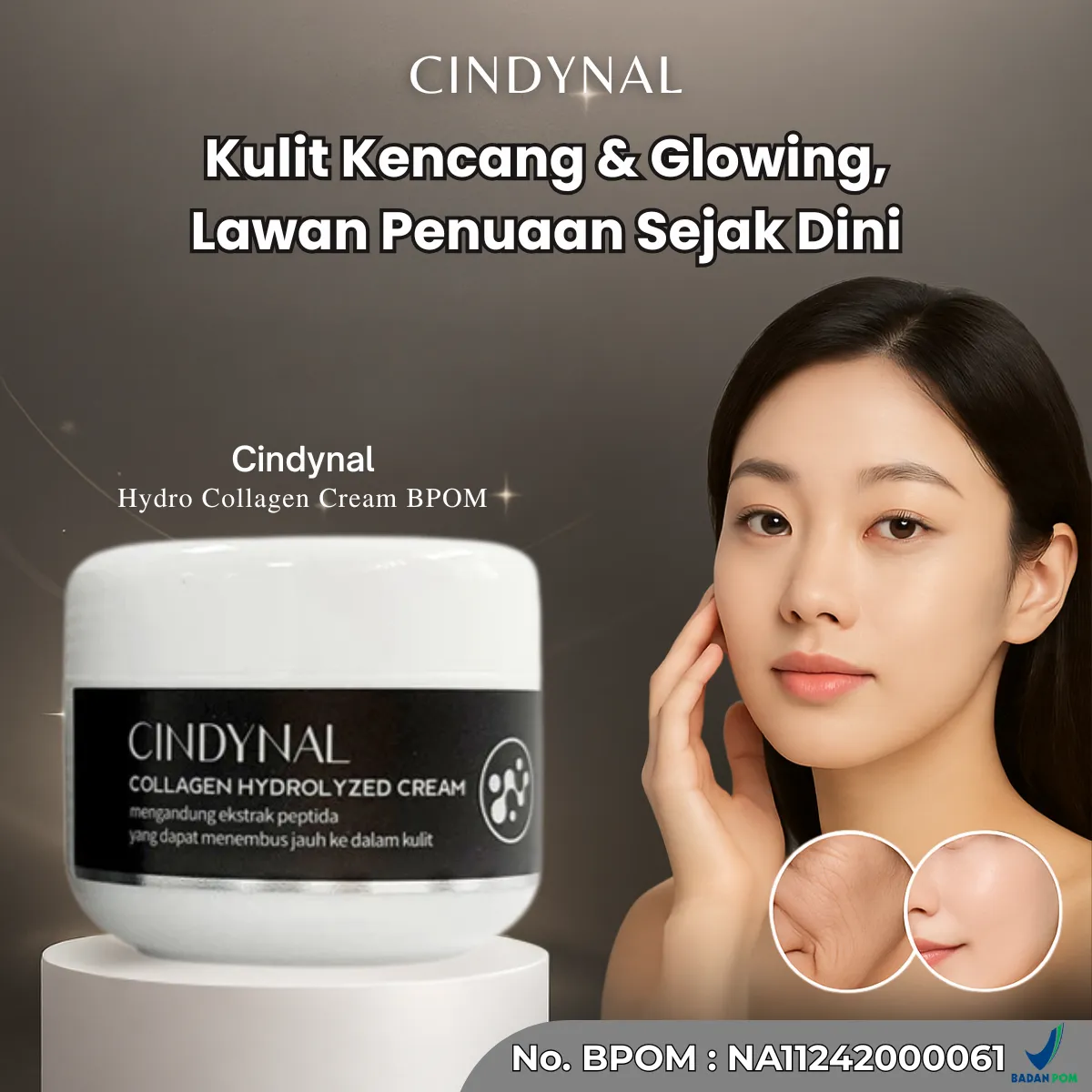 Cindynal Hydro Collagen Cream BPOM WD62 logo