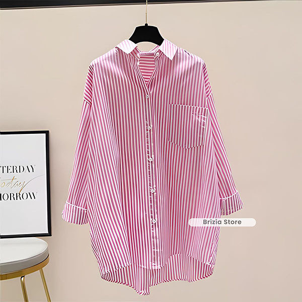 Kemeja Stripe Wanita GA05