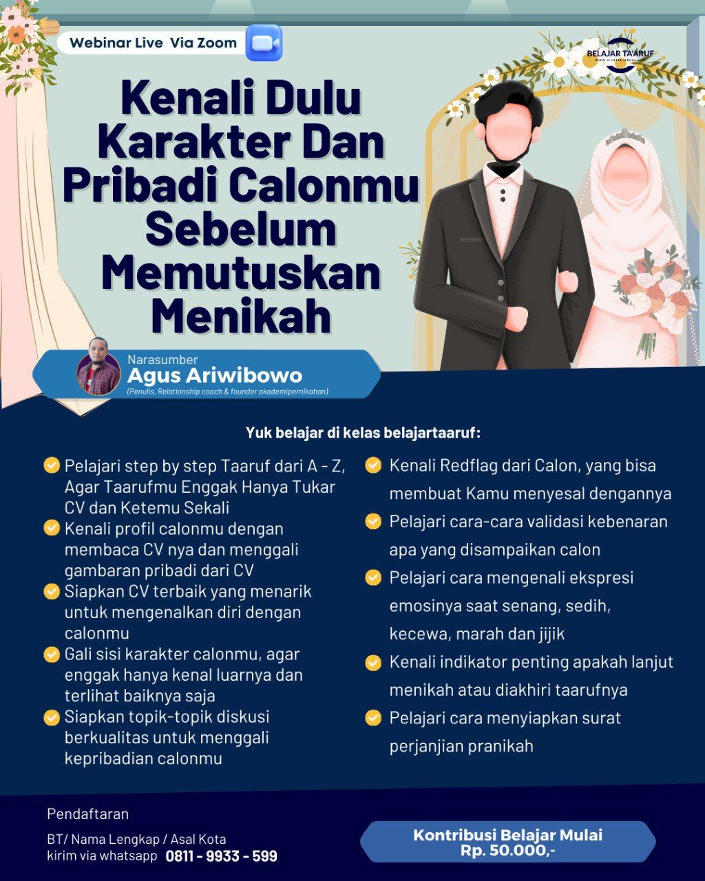 Daftar Kelas Online Pranikah Belajar Taaruf Bacth 89 logo