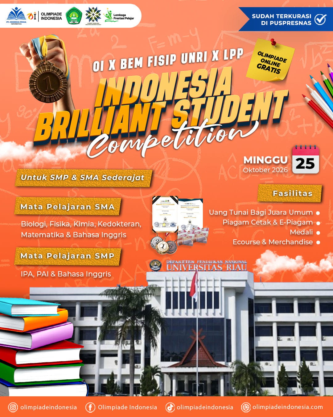 INDONESIA BRILLIANT STUDENT COMPETITION (IBSC 2026) logo