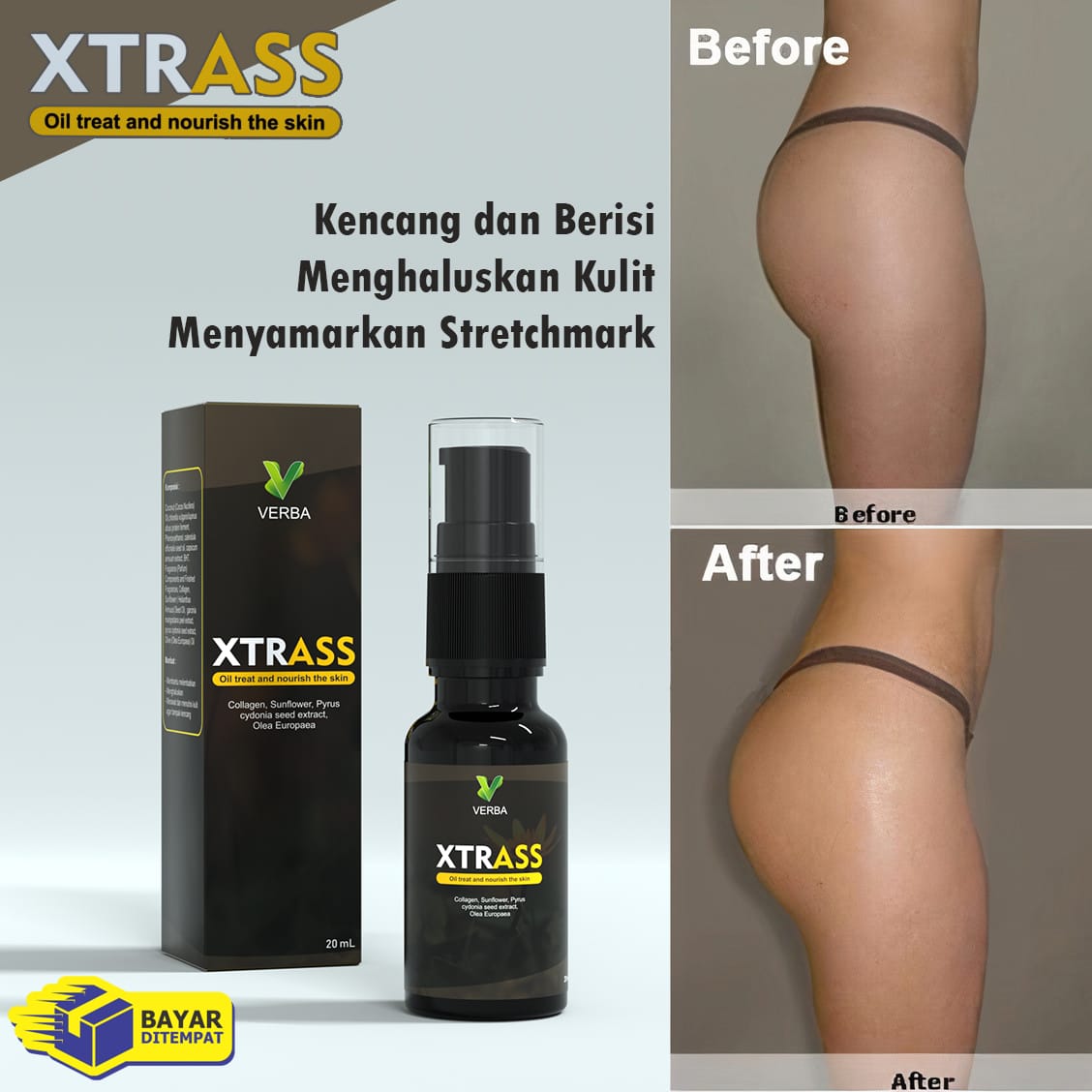 XTRASS OIL PEMBESAR & PENGENCANG BOKONG WANITA