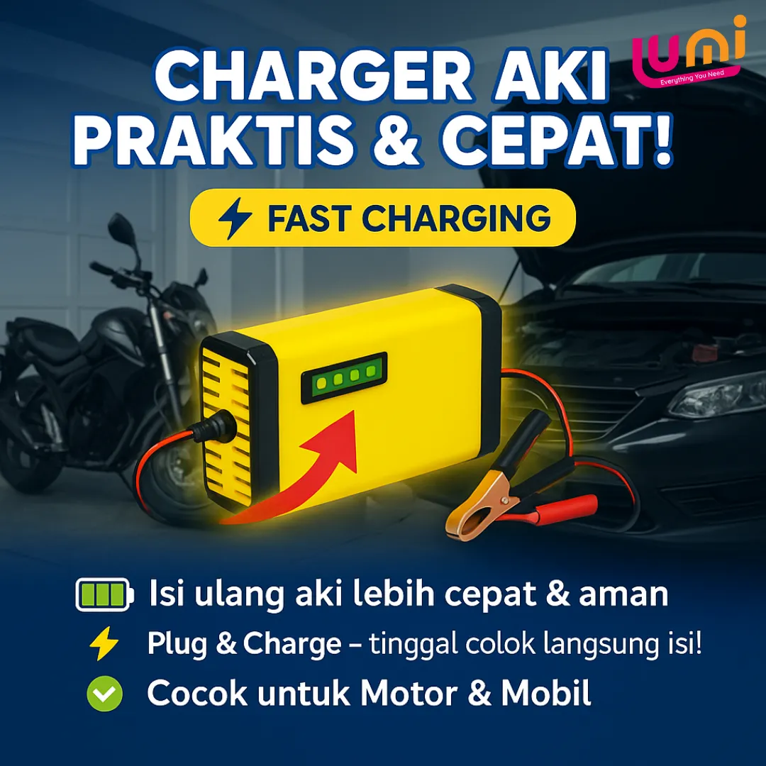 SMART BATTERY CHARGER / CHARGER AKI MOBIL MOTOR PORTABLE VOLTUNER 12V 2A ALAT CAS AKI ACCU KENDARAAN logo