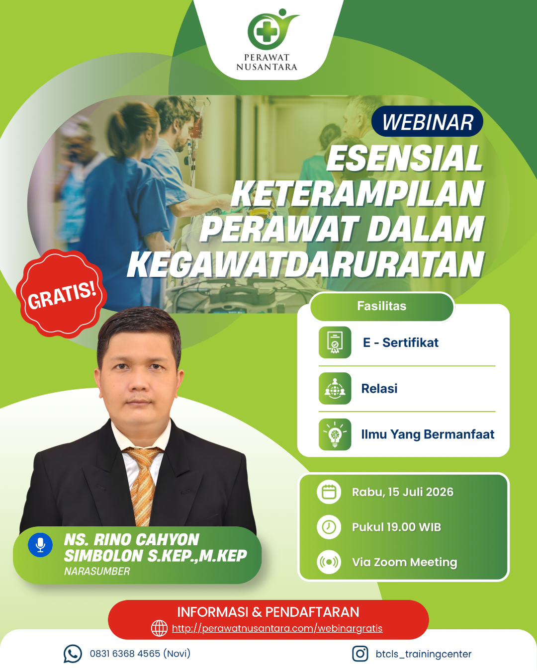 WEBINAR GRATIS PERAWAT BTCLS 15 JULI 2026 logo