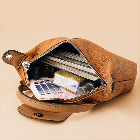 Leather Casual Clutch