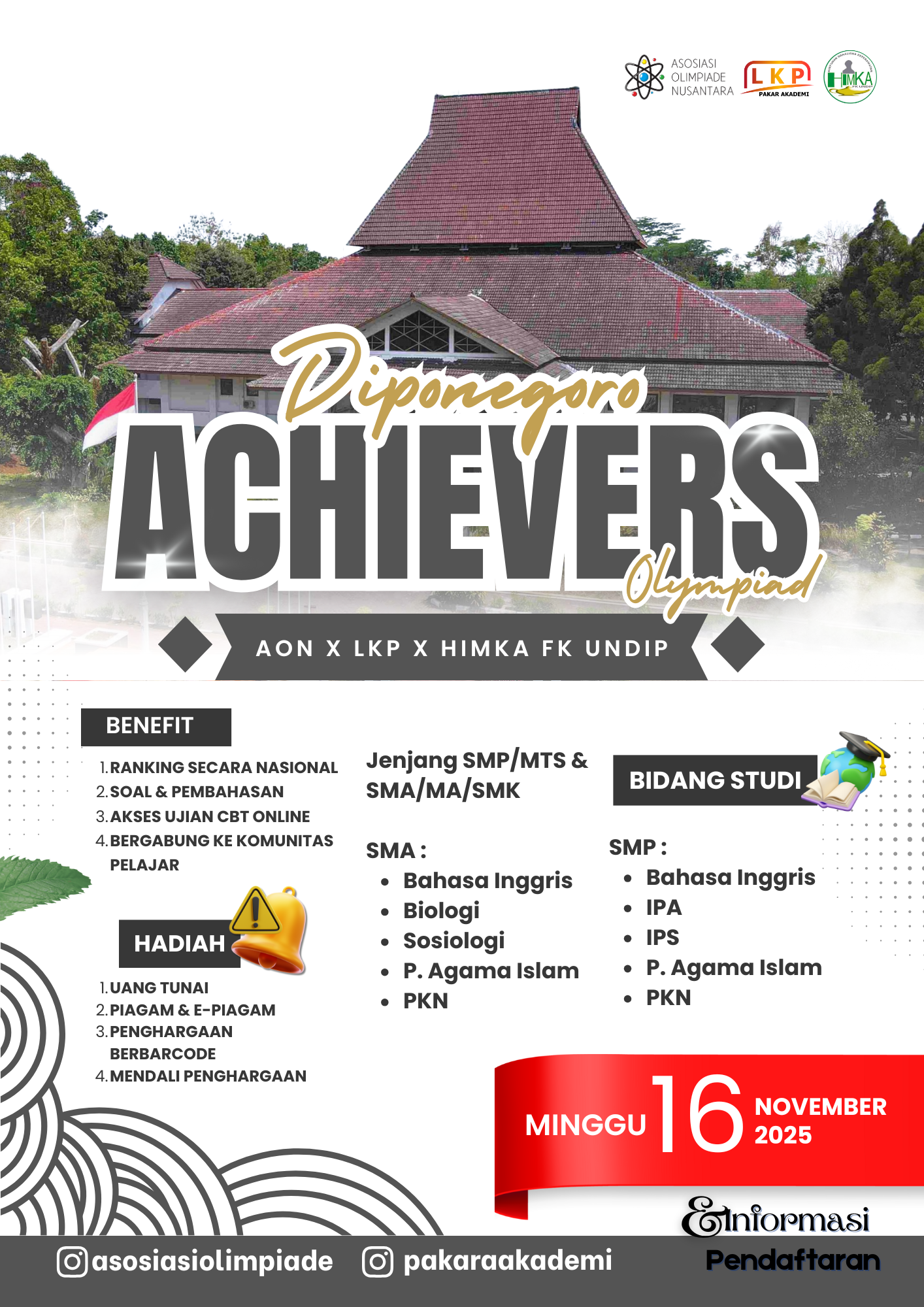 DIPONEGORO ACHIEVERS OLYMPIAD - AON X LKP X HIMKA FK UNPAD 16 NOVEMBER 2025 logo
