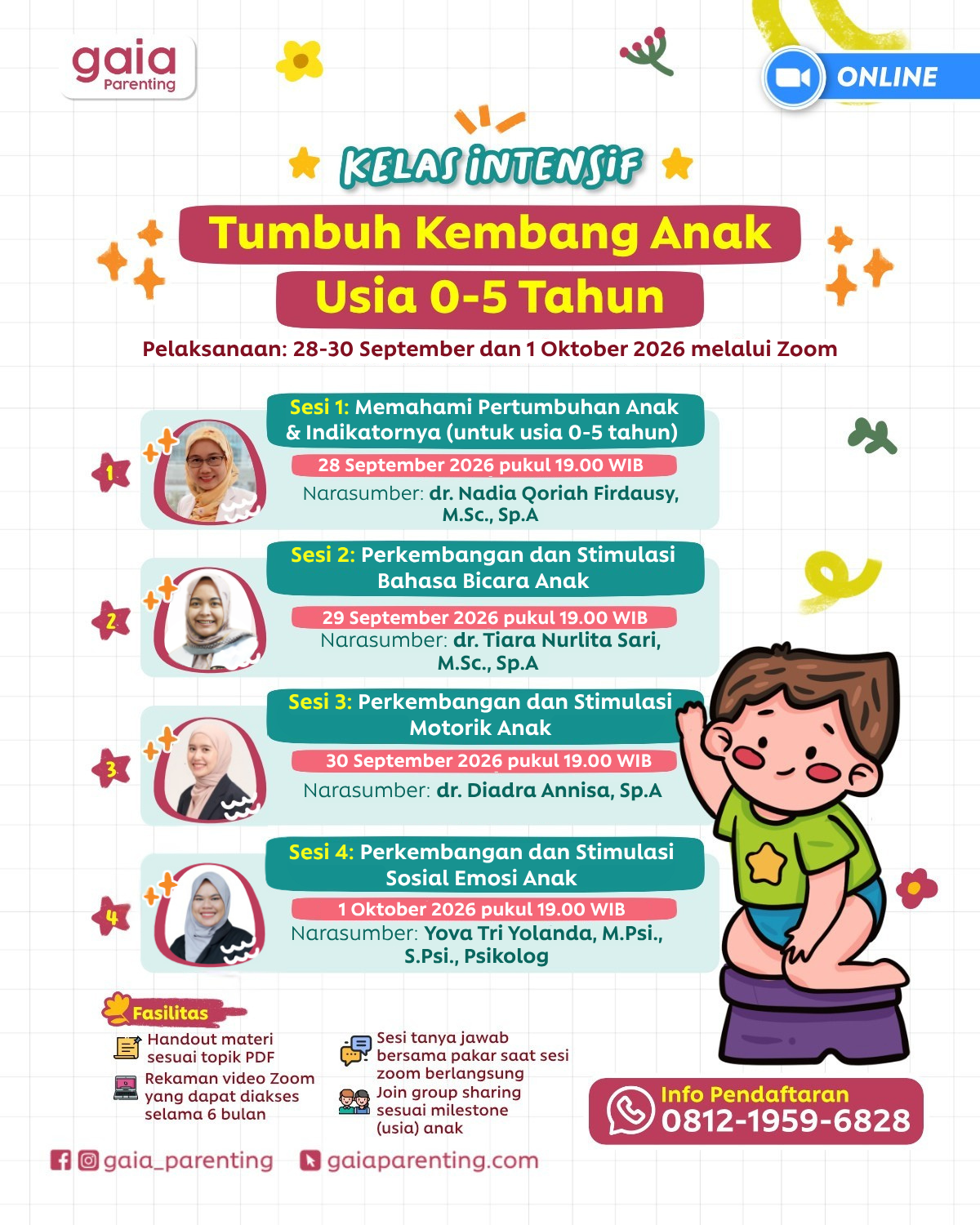 Kelas Intensif Optimalkan Tumbuh Kembang Anak Sesuai Usia dan Kenali Gangguannya logo