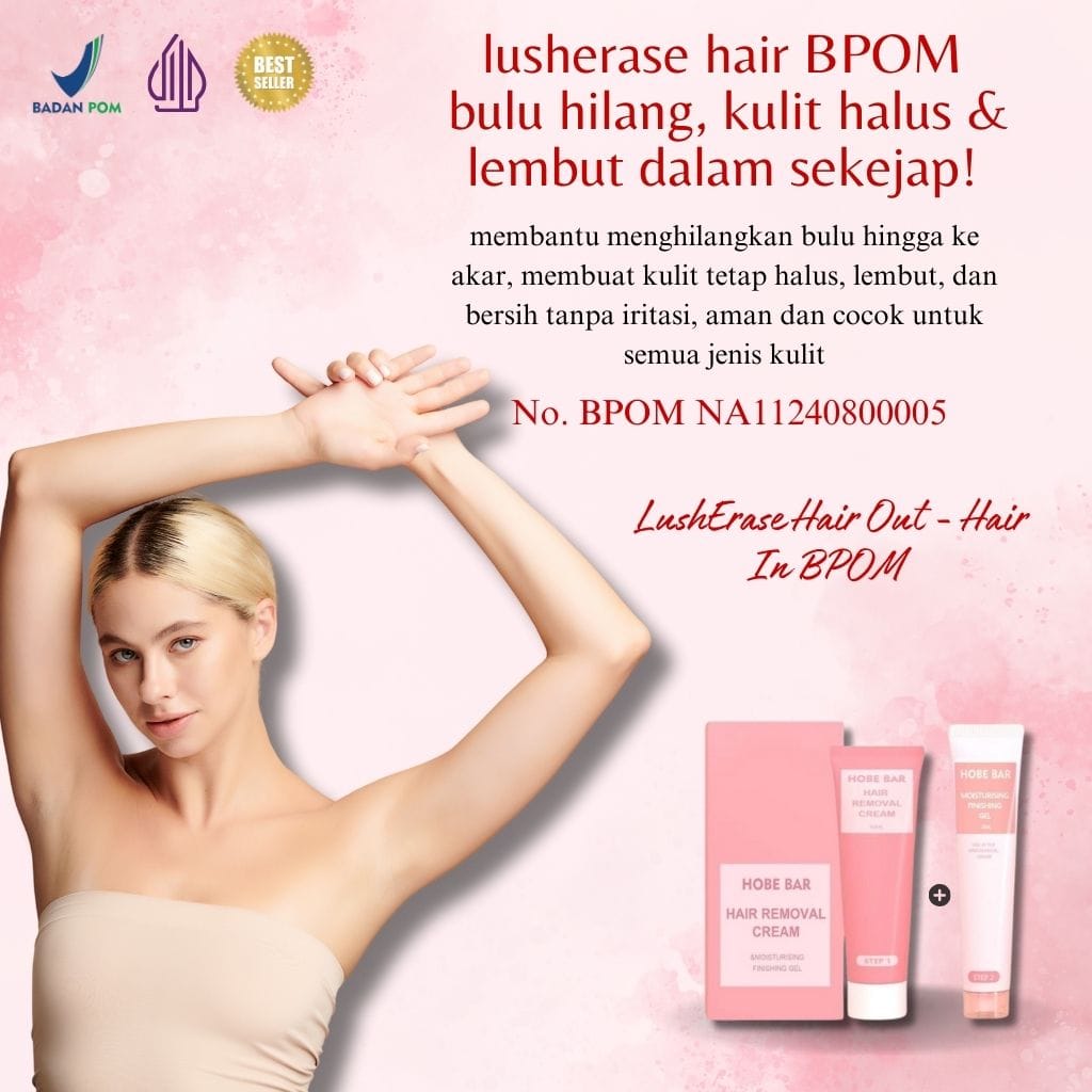 LushErase Hair Out - Hair in BPOM DD77-s2 logo