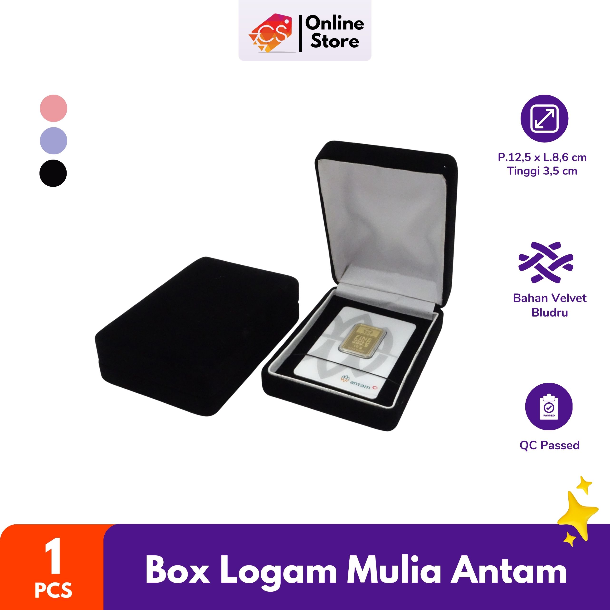 Kotak Logam Mulia Bludru