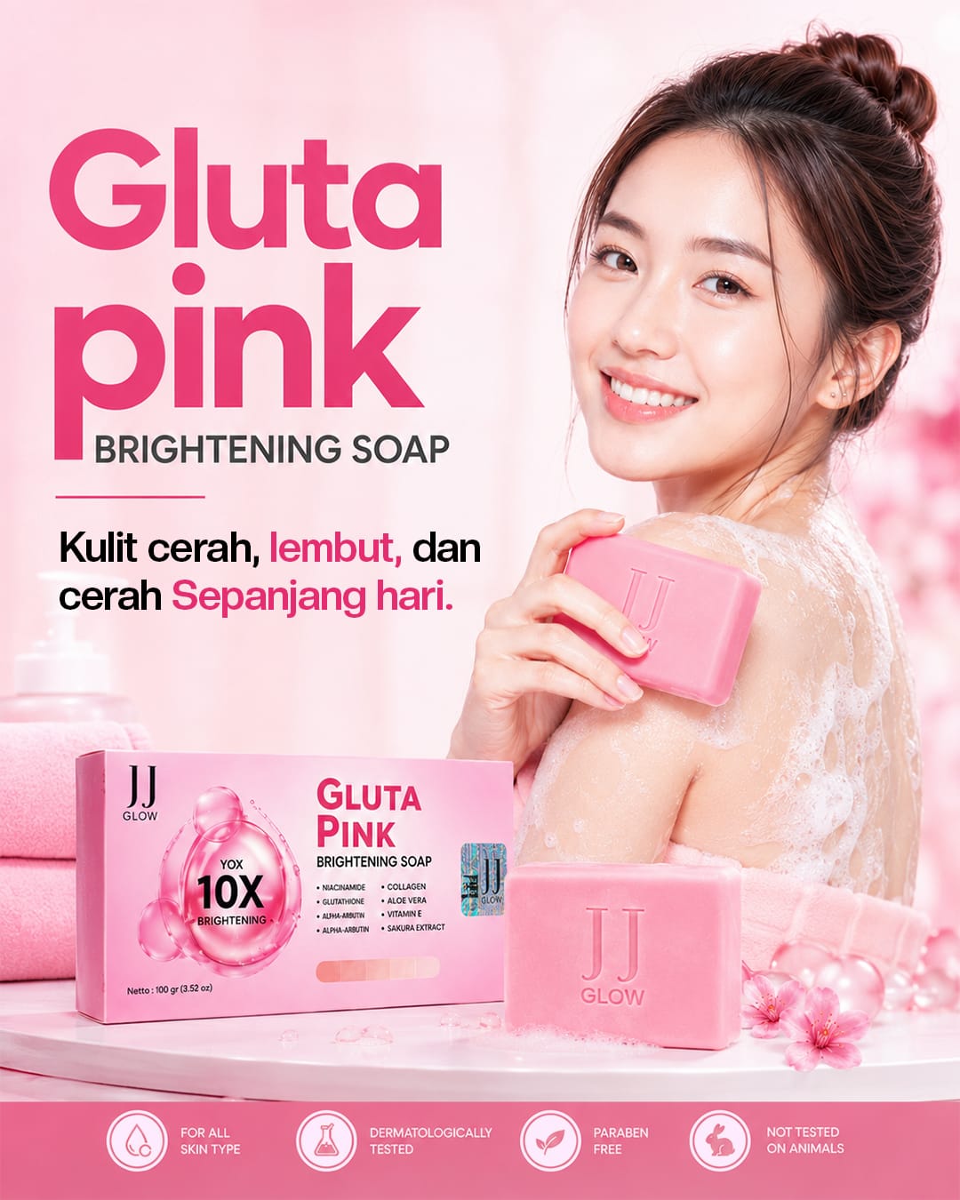 Gluta Pink Brightening Soap F logo