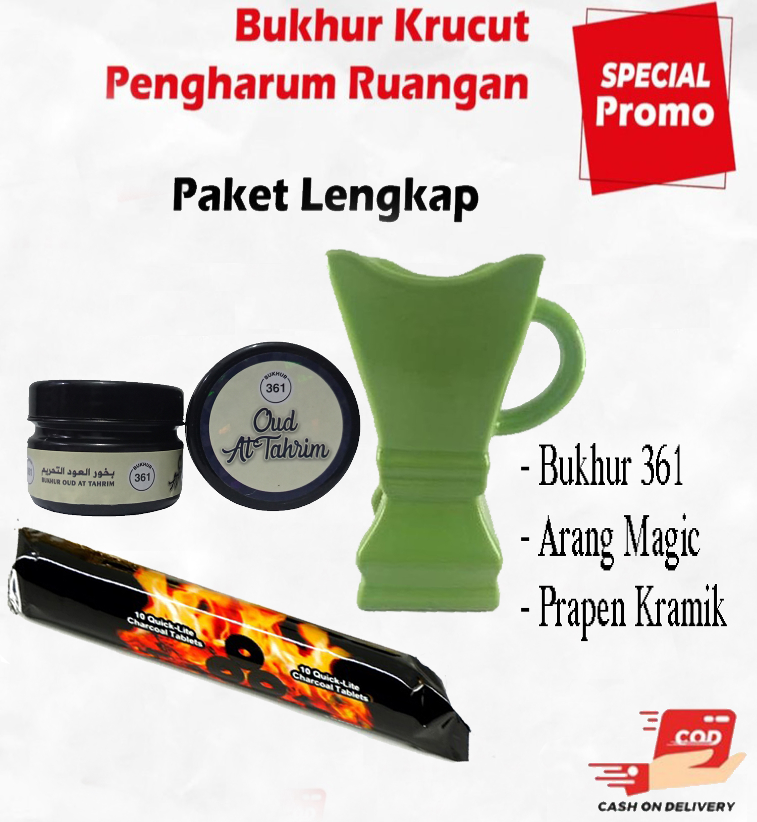 Paket Dupa Bukhur Buhur 361 Tungku Kramik Arang Magic
