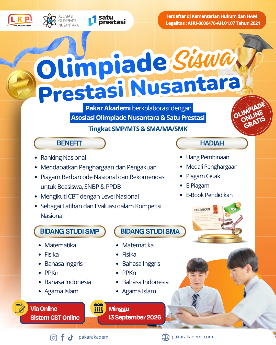 OLIMPIADE SISWA PRESTASI NUSANTARA - LKP X AON X SP 13 SEPTEMBER 2026 logo