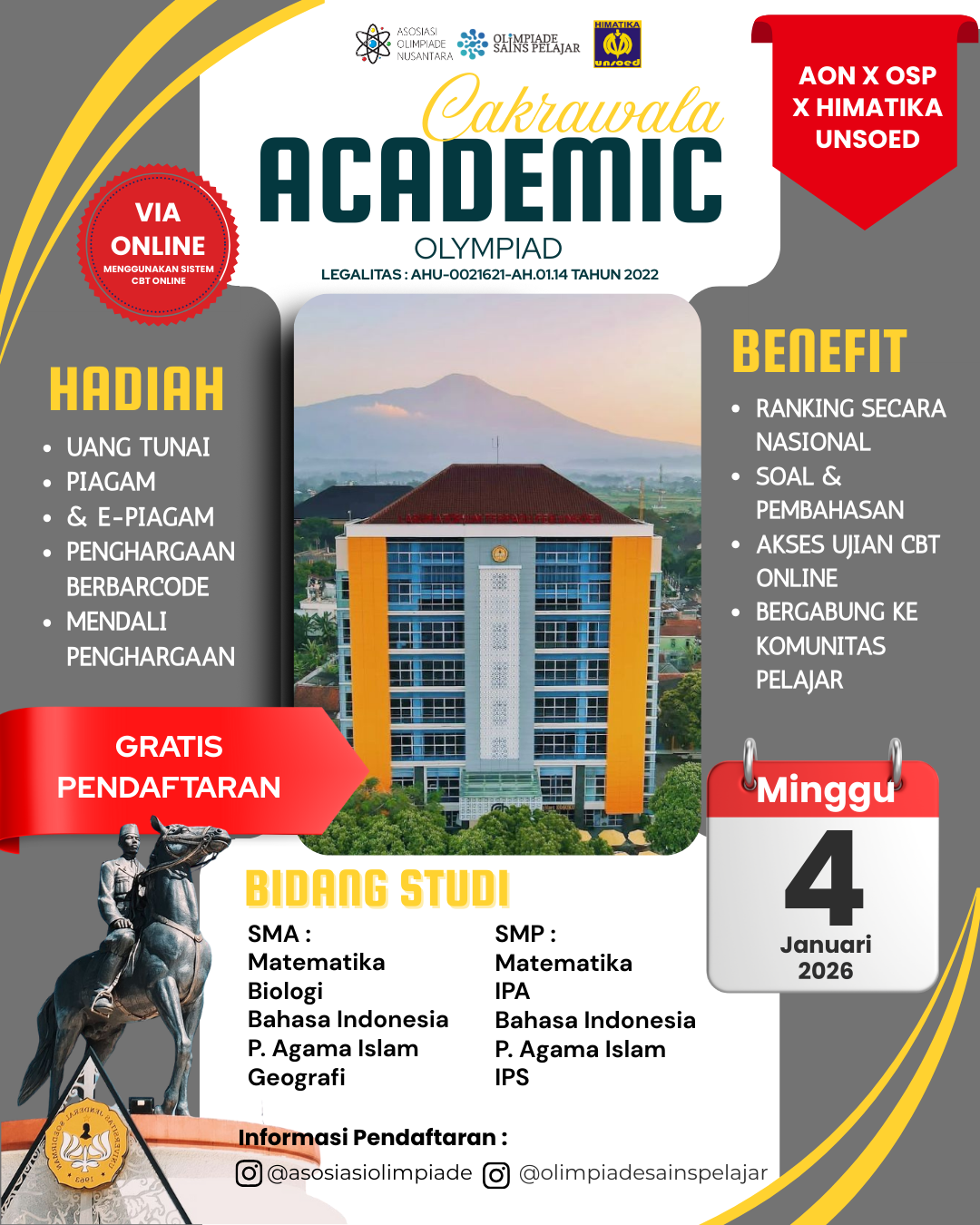 CAKRAWALA ACADEMIC OLYMPIAD - AON X OSP X HIMATIKA UNSOED 4 JANUARI 2026 logo