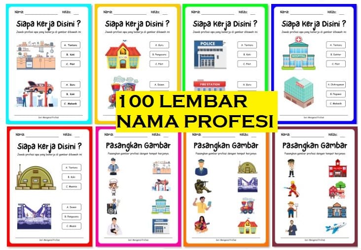 Worksheet Lembar Kerja Anak Usia 2-5 Tahun PAUD/TK/SD