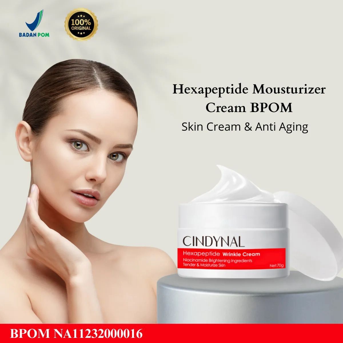 Korean Hexapeptide Cream Moisturizer BPOM GA BL77 logo