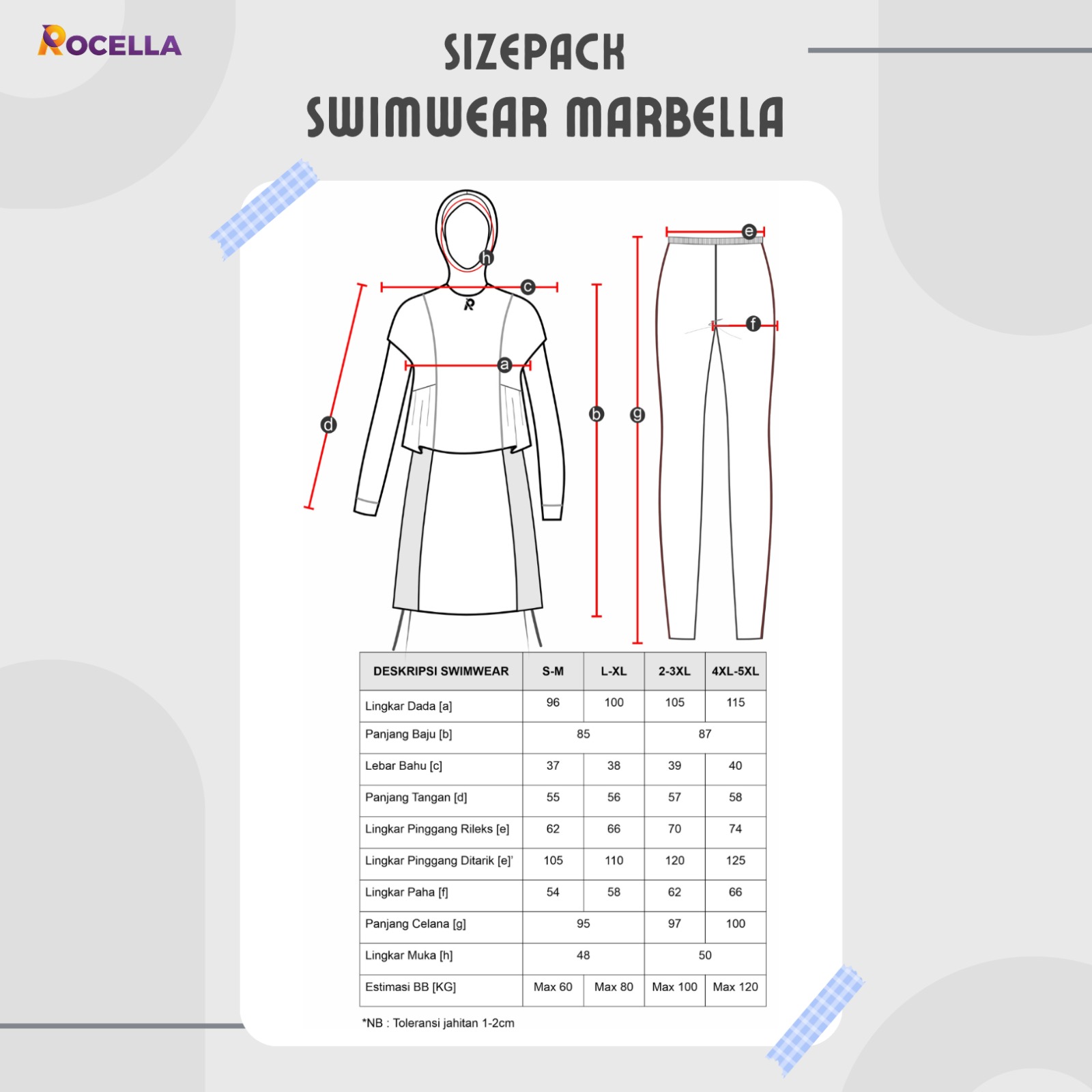 Swimwear Marbella [FREE Kacamata Renang]