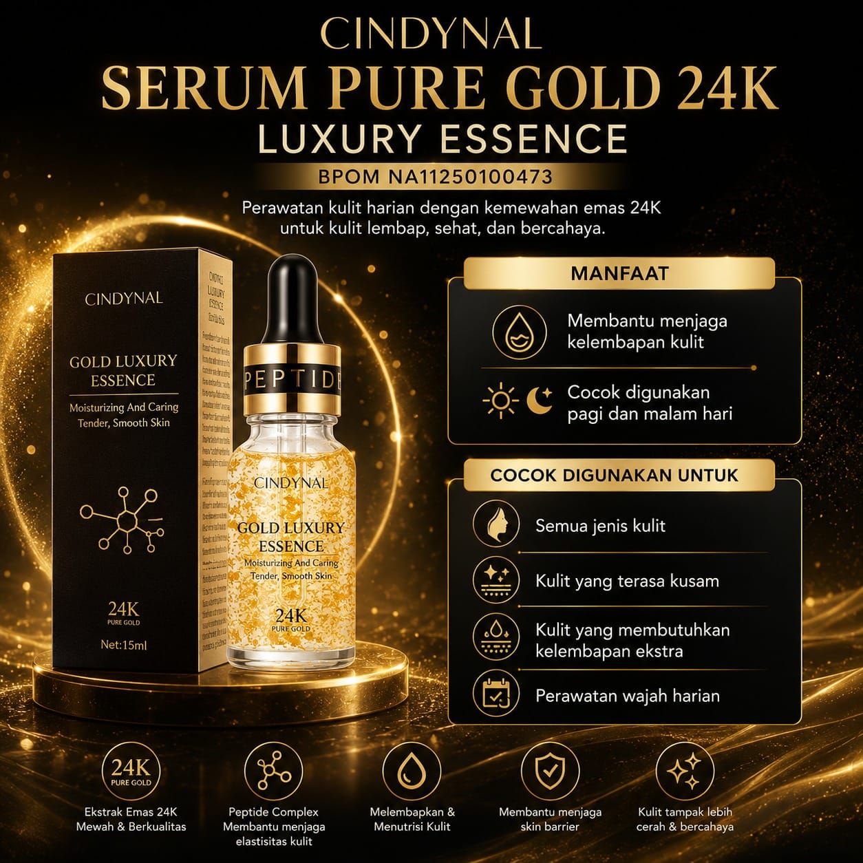 Serum Pure Gold 24k Luxury Essence BPOM RZ25 logo