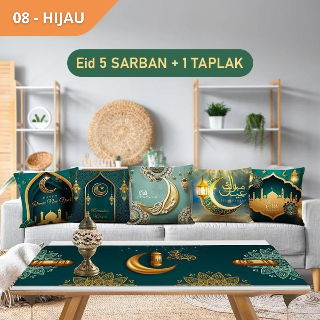 Set Sarung Bantal +Taplak Meja Dekorasi Lebaran ⚡ logo