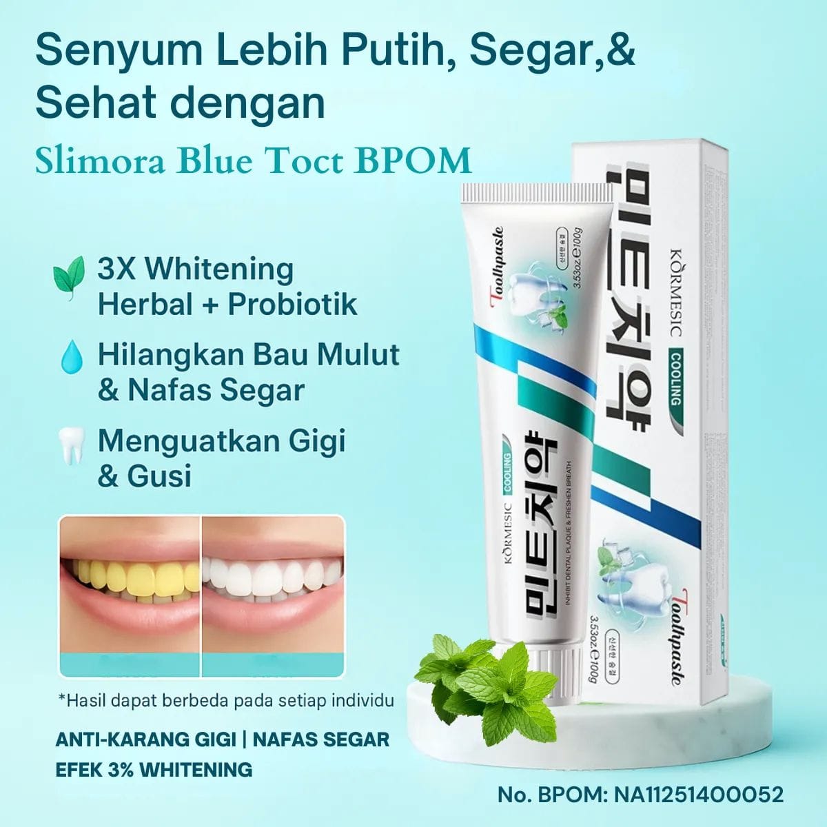 Slimora Blue Toothpaste BPOM BL62-32