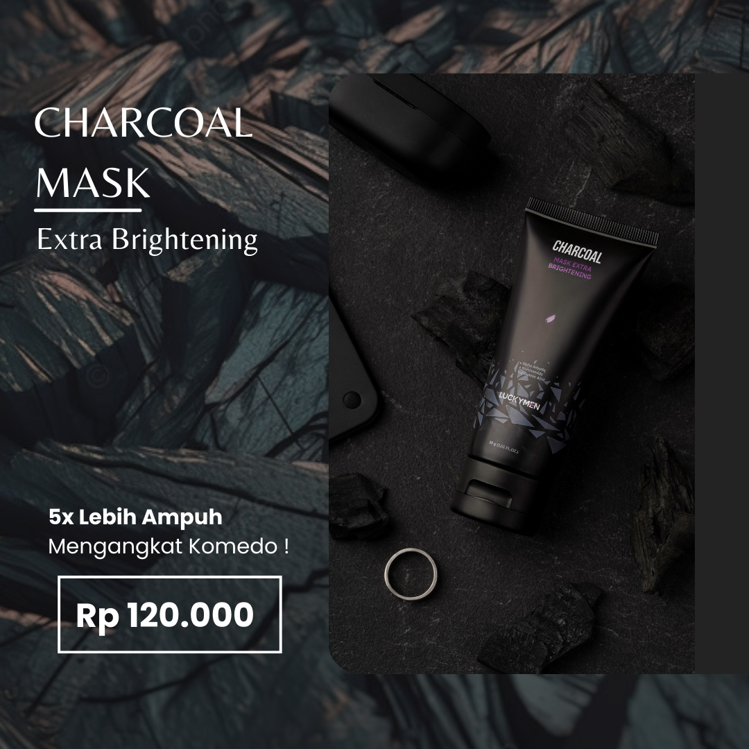 Luckymen Charcoal Mask Extra Brightening New Package - 1R