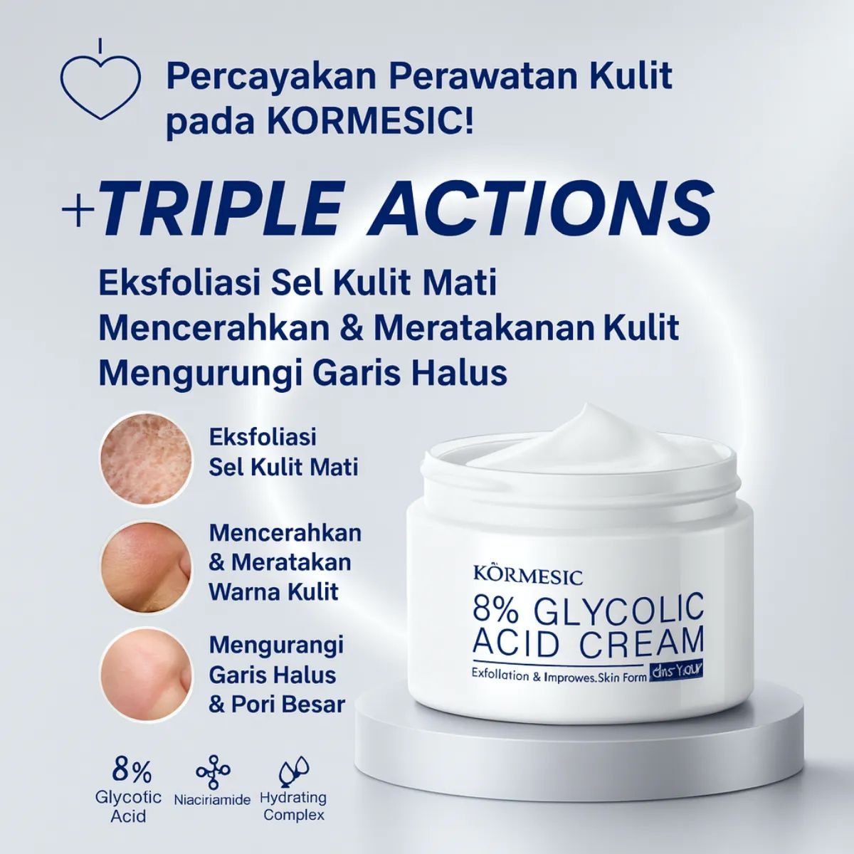 Kormesic Glycolic Acid Cream BPOM HK BL241