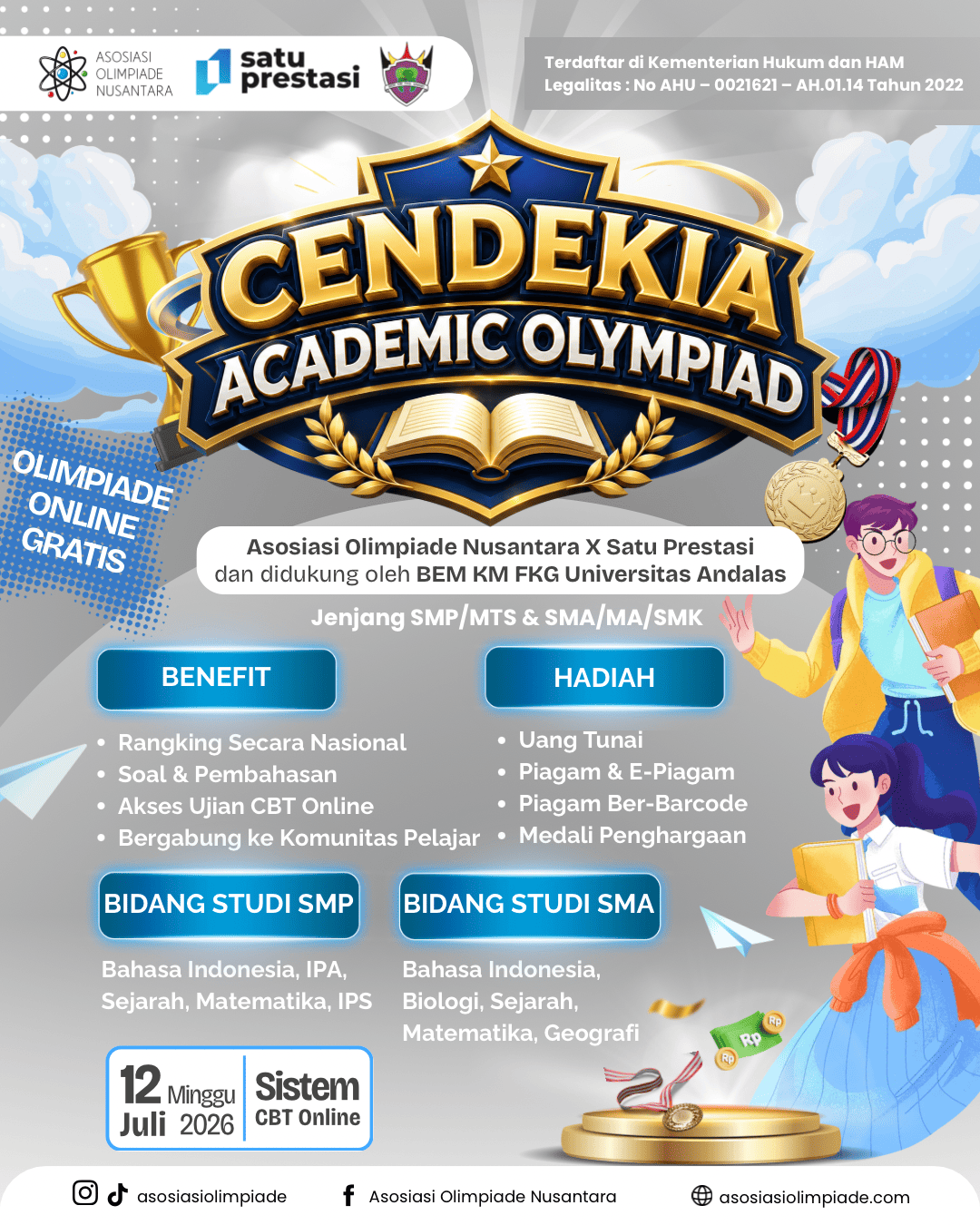 CENDEKIA ACADEMIC OLYMPIAD - AON X SP X BEM KM FKG UNAND (12 JULI 2026) logo