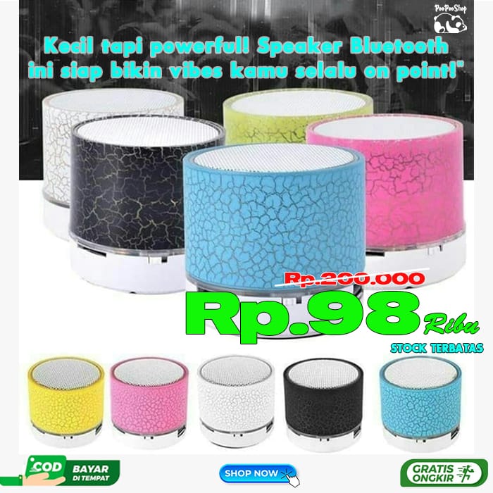 Speaker Bluetooth S10 CRECK Effect Mini S10 Lampu LED A2DP logo