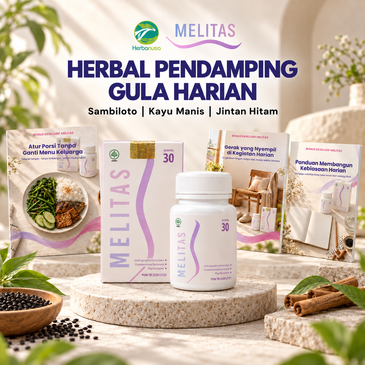 Melitas 30 Kapsul + BONUS Panduan Porsi Makan, Gerak & Kebiasaan Harian logo