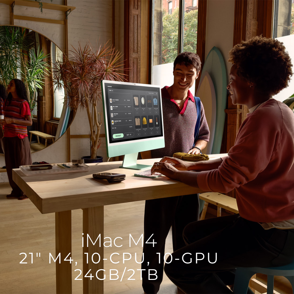 Apple iMac M4 2024 24 inch 4.5K - Apple M4 Chip 10-Core CPU 10-Core GPU 24GB Memory 2TB Storage logo