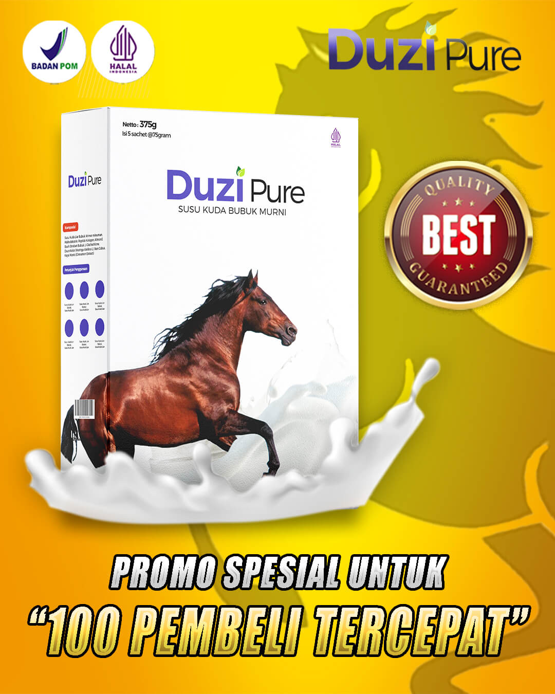 DUZIPURE SUSU KUDA LIAR MURNI F1 logo