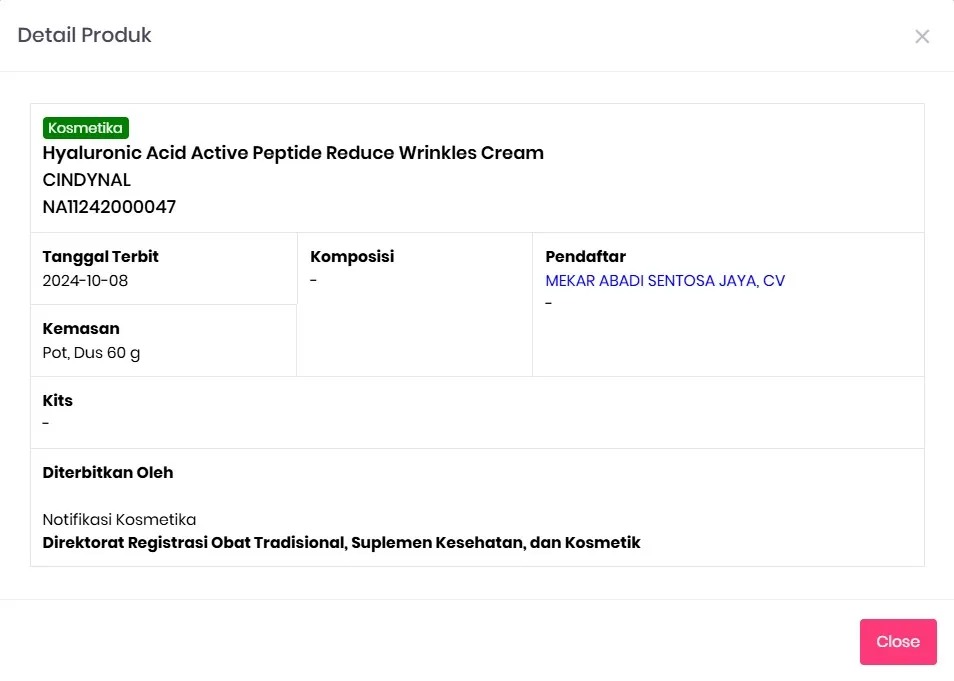 PRO-XILANE Cindynal BPOM WD77-183
