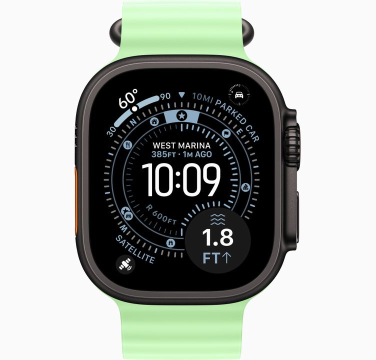 Apple Watch Ultra 3 Black Titanium - Ocean Band - Neon Green