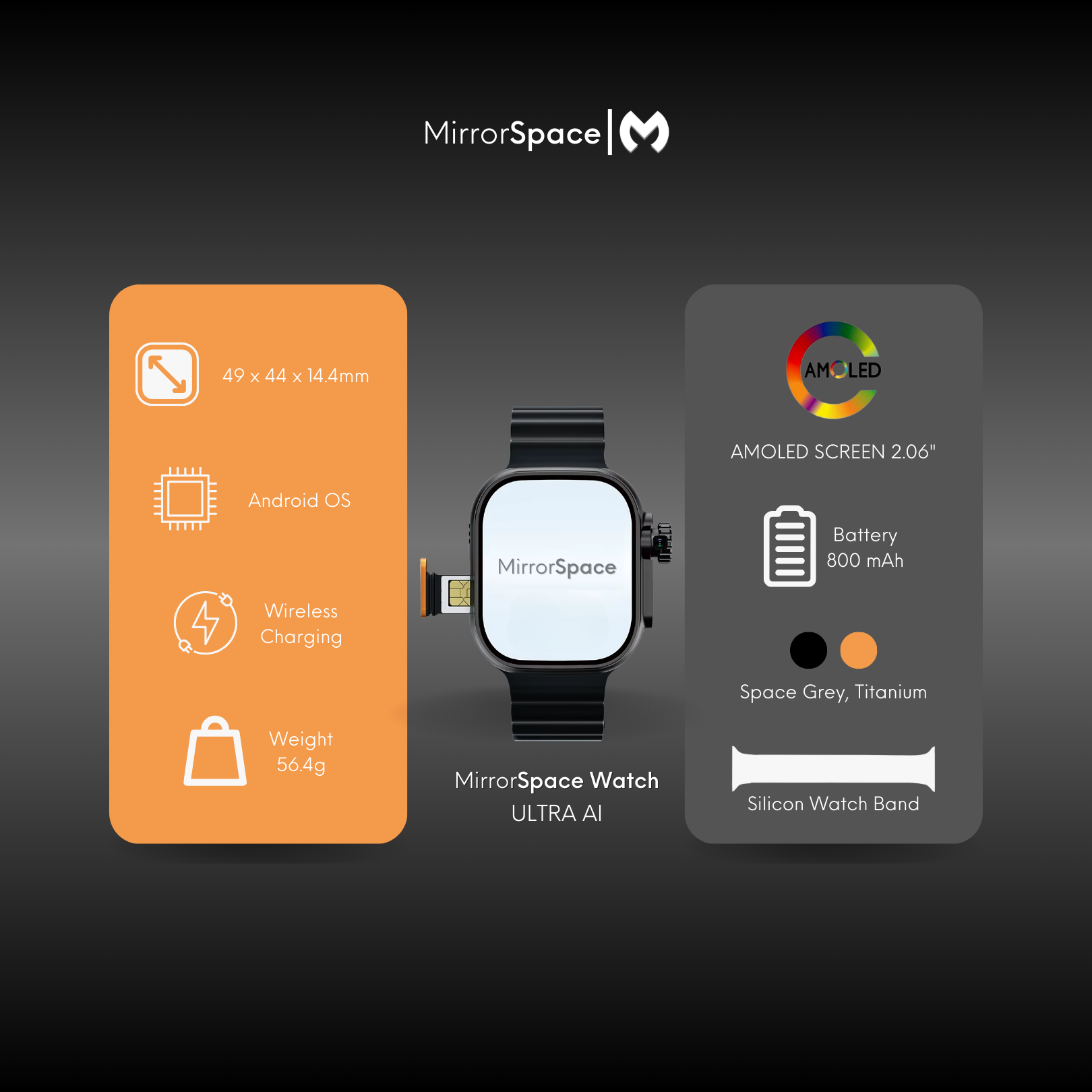 Ms Watch - MirrorSpace Ultra AI Android OS - MirrorSpace