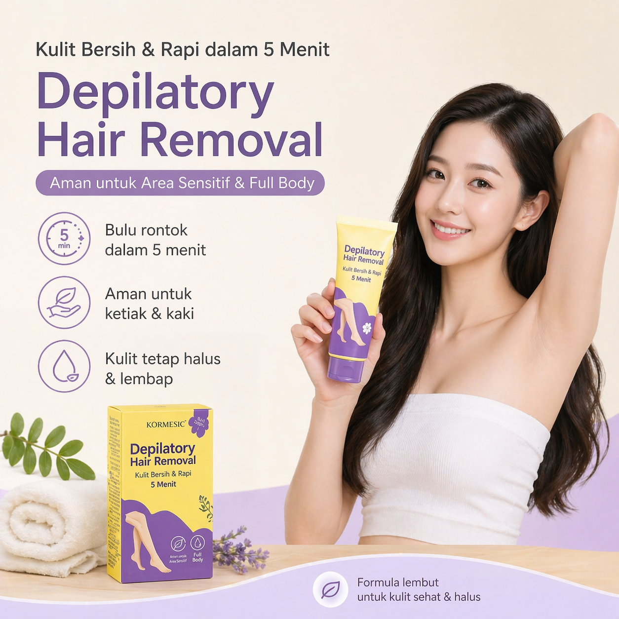 Depilatory Premium Hair Removal BPOM MR62-B1 logo