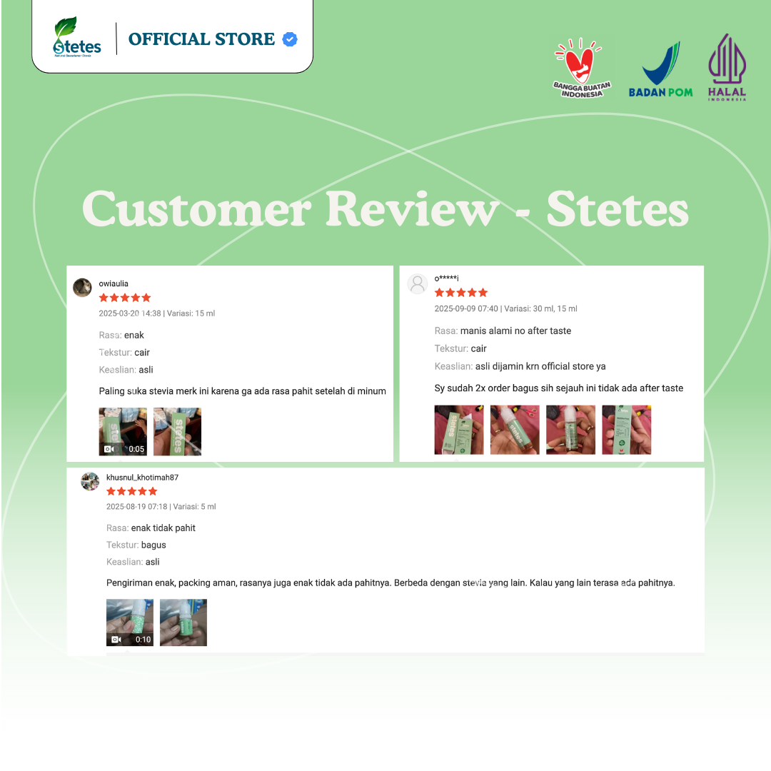 STETES Stevia Natural Sweetener 15ml