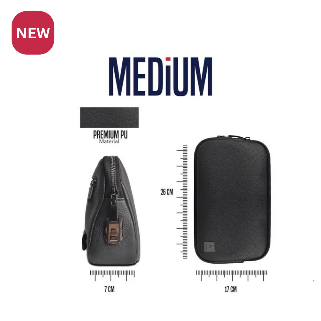 MOZRA ( Tas Tangan Clutch Fingerprint Series Master Genuine Leather Premium Quality ) GG5