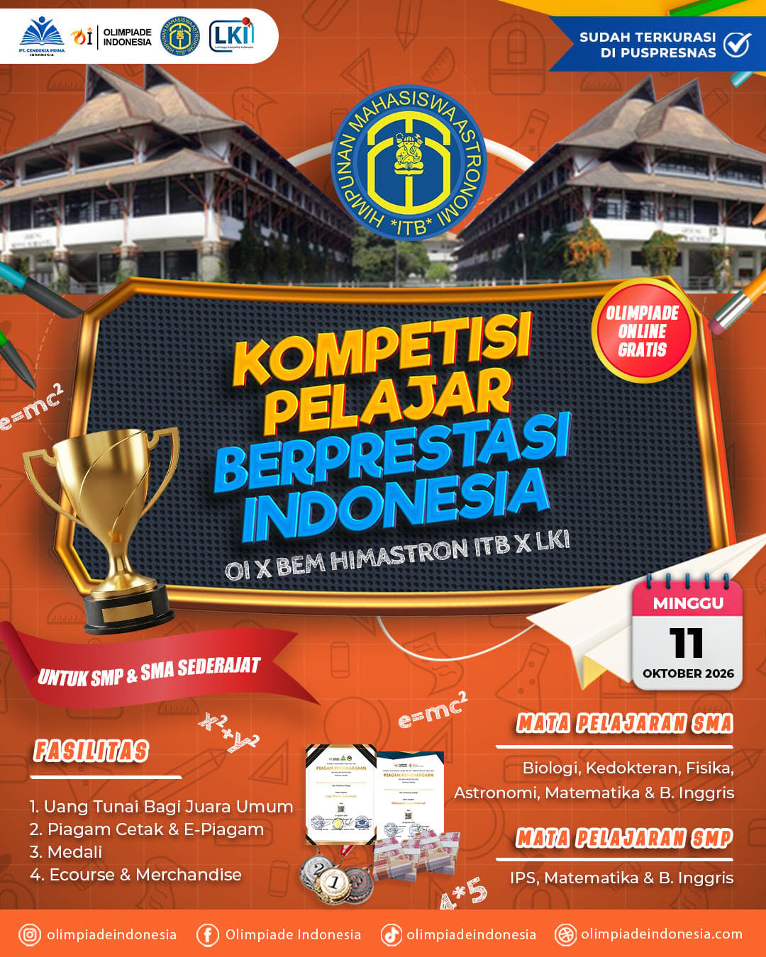 Kompetisi Pelajar Berprestasi Indonesia (KPBI 2026) logo