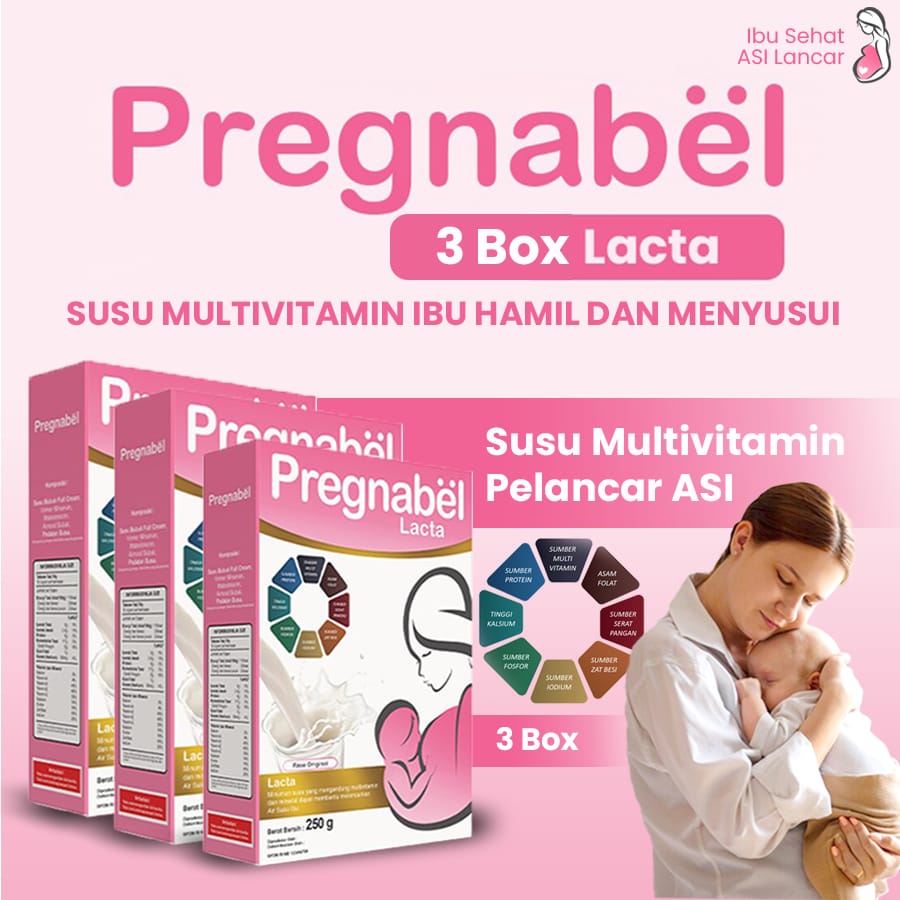 Paket Bundling 3 Pcs Pregnabel Lacta - Susu Multivitamin Pelancar ASI logo