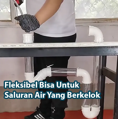 Alat Praktis Pembersih Saluran Air Kawat Baja Eksklusif (IR)nhj