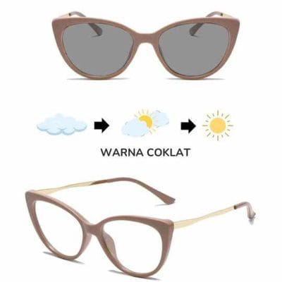 Kacamata Cateye Photochromic ✨
