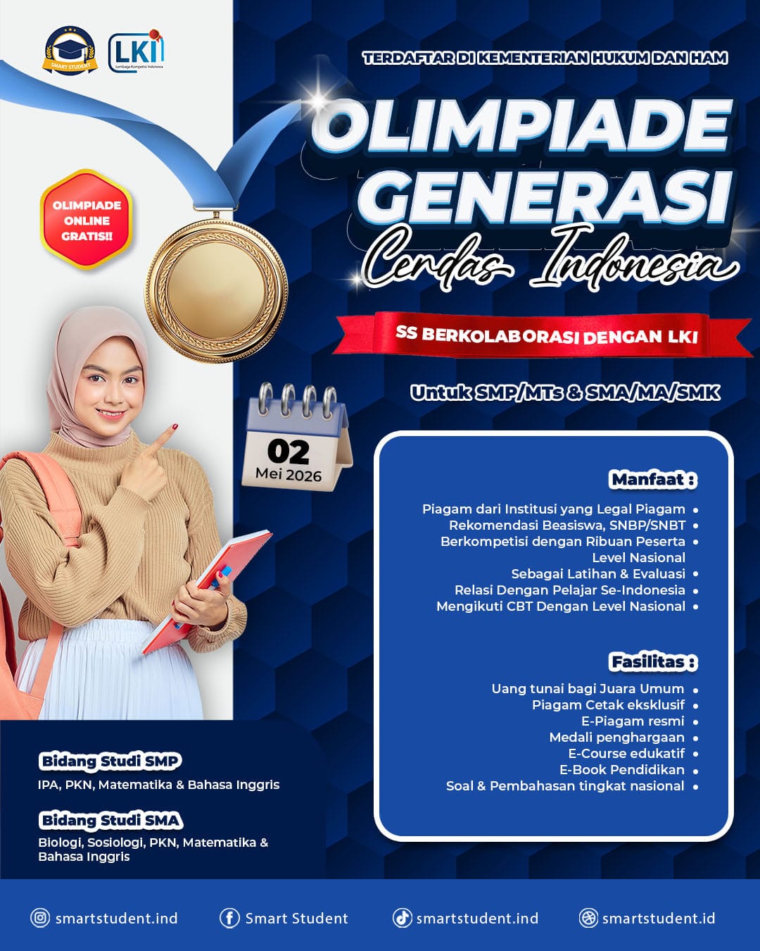 Olimpiade Generasi Cerdas Indonesia 2026 logo