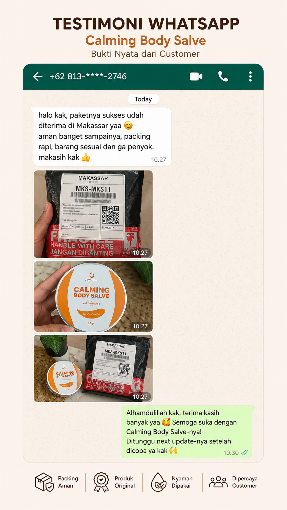 Testimoni Jevarine