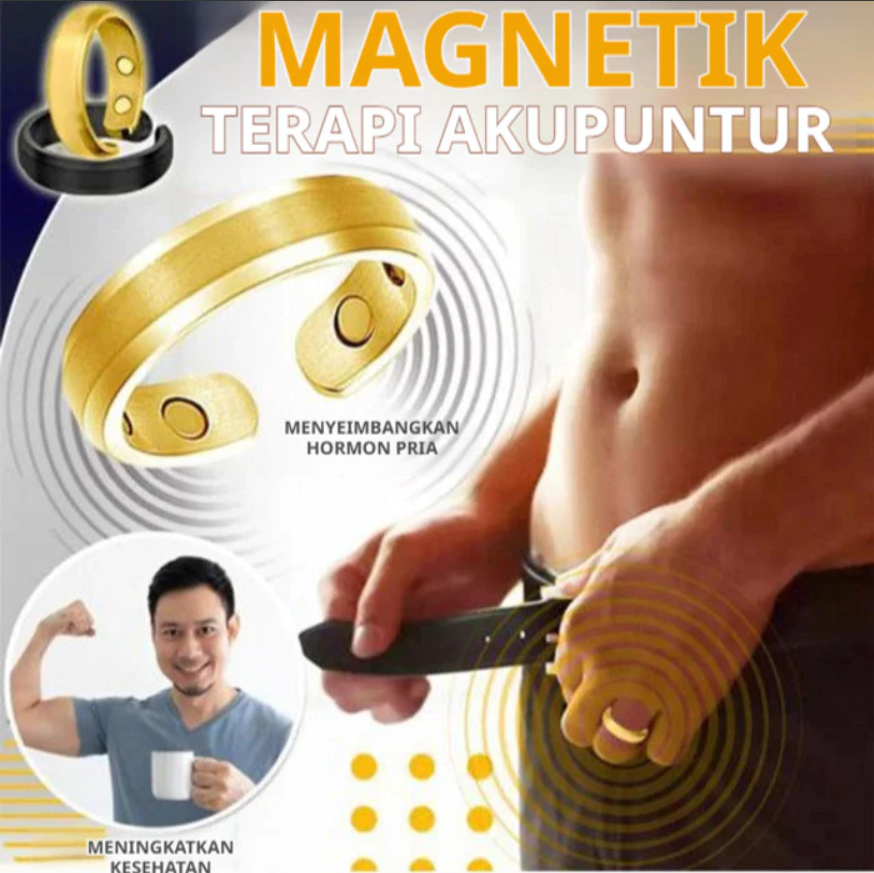 ENER ( Cincin Magnet Terapi Kesehatan Pijat Jari Titanium Premium) FB