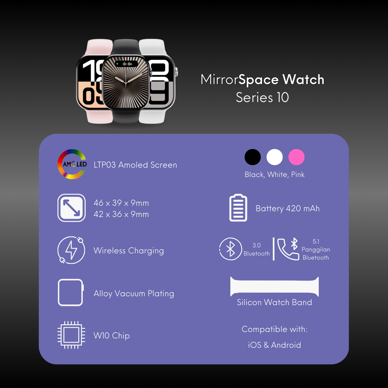 Ms Watch - MirrorSpace Series 10 with Dynamic Island - MirrorSpace