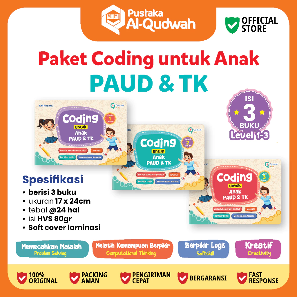 Paket 3 Buku Coding Untuk Anak Paud & Tk - LD logo