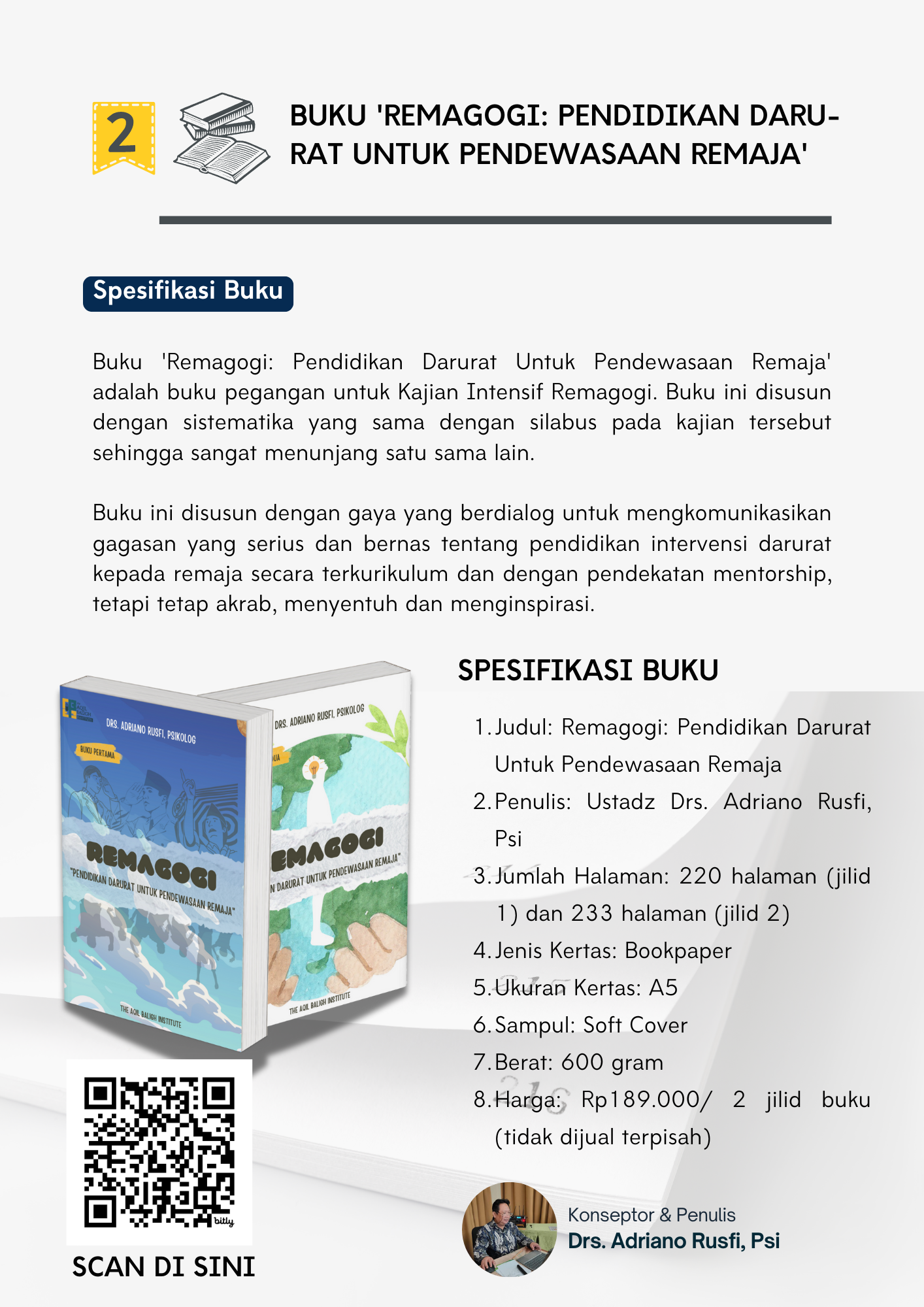 Buku "Remagogi" Karya Ustadz Adriano Rusfi, Psi (2 Jilid)