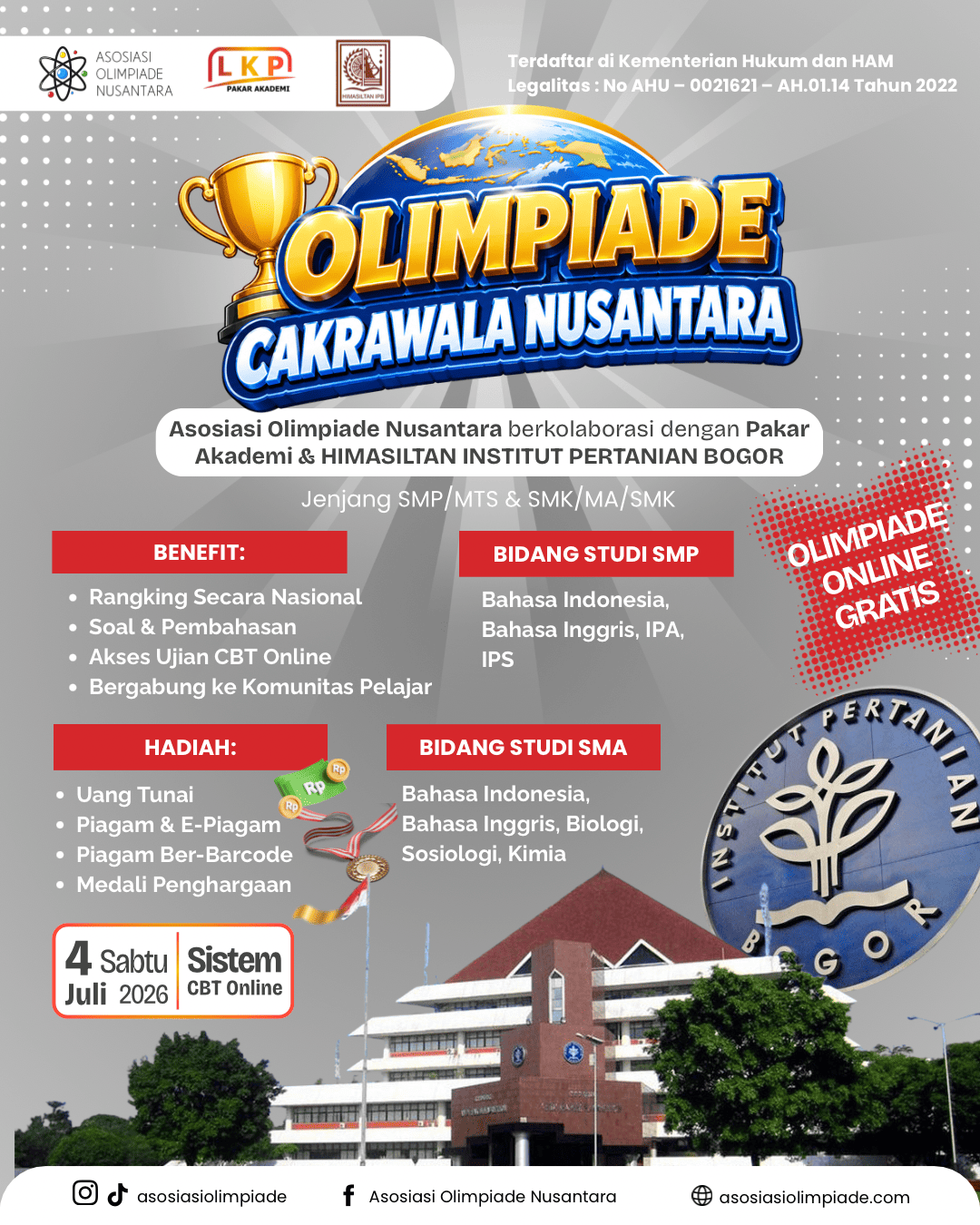 OLIMPIADE CAKRAWALA NUSANTARA - AON X LKP X HIMASILTAN IPB (4 JULI 2026) logo