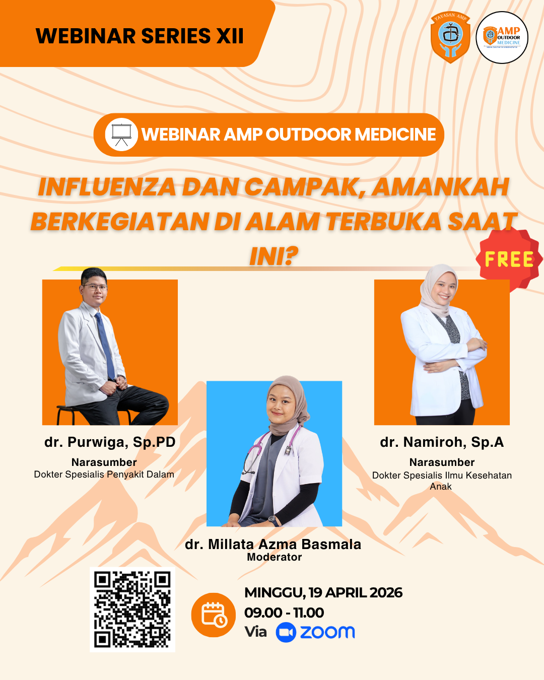 WEBINAR SERIES XII – Influenza dan campak, amankah beraktivitas di alam terbuka saat ini? 🤔 logo